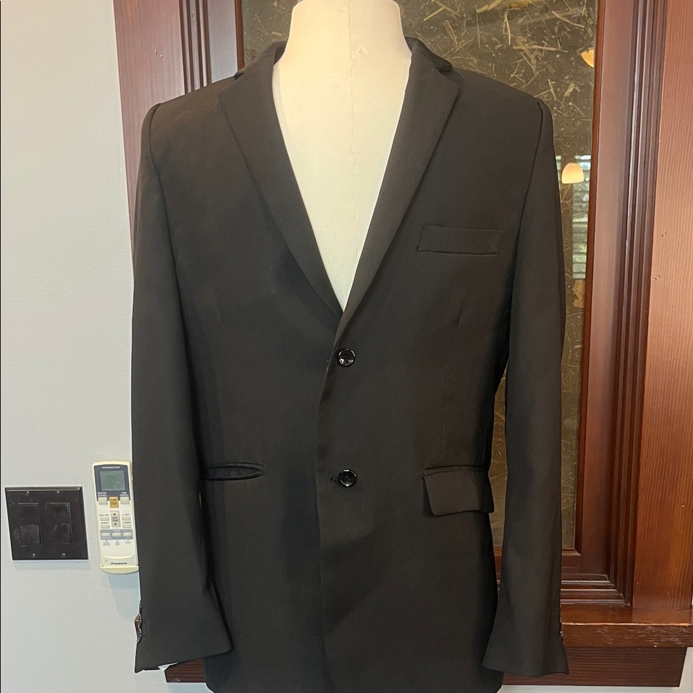 TAZIO  brand black boys suit set acket and adjustable waist pants Size 16 boys